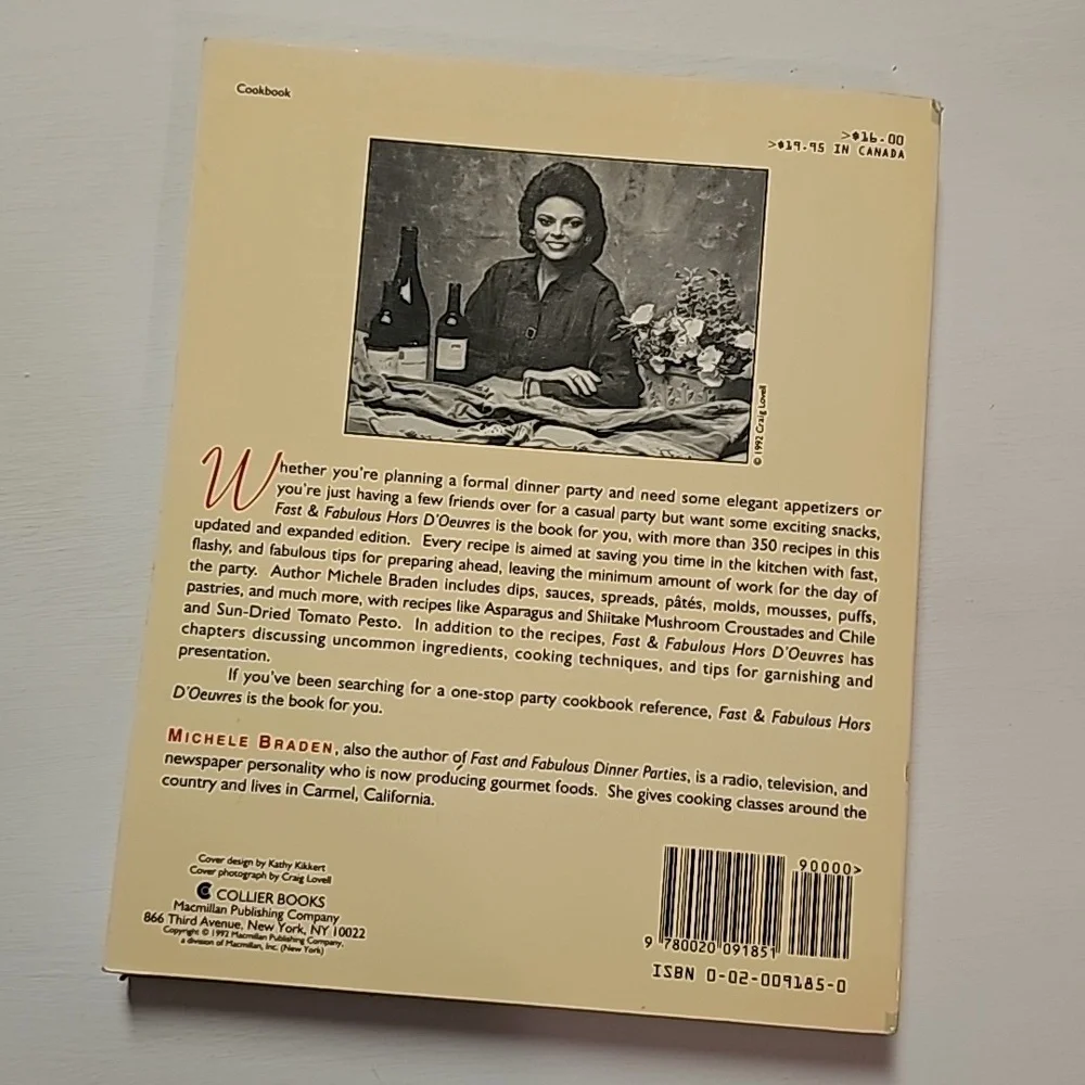 1992 Fast & Fabulous Hors D'Oeuvres 322 Pages